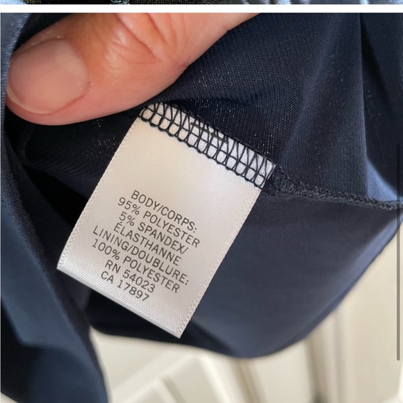 Banana Republic Factory Sz 4 navy blue halter dress fancy cocktail party - Picture 4 of 5